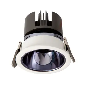 Aisilan hotel office wall washer side view surrounds plastic adjustable ugr dali 0-10v trimless led recessed downlight