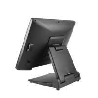 Terminal de point de vente TPV 15 pouces, système de caisse enregistreuse, support pliable en plastique, Intel Celeron J1900, 8 Go DDR3/DDR4, Windows