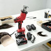 Machine à tisser les cheveux avec 2 batteries, machine à aérer les perruques Lace Front, machine à injecter les cheveux sans fil 21V portative
