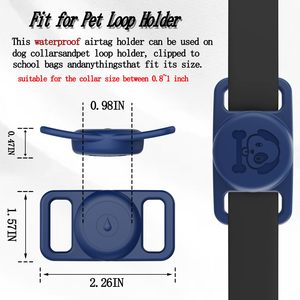 Soporte impermeable para Collar de perro AirTag, lazo oculto de silicona para Collar de perro antipérdida, accesorios protectores para rastreador de etiquetas de aire - Product Image 2