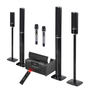 Sistema de Sonido Envolvente 5.1 para el Hogar con Micrófono Inalámbrico USB, Amplificador, Altavoz, Sistema de Cine en Casa 5.1 con Bluetooth - Product Image 1