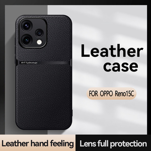 <span class=keywords><strong>Funda</strong></span> de Teléfono de Cuero PU Electrochapada de Lujo con Soporte Magnético para Coche, <span class=keywords><strong>Funda</strong></span> Protectora a Prueba de Golpes para <span class=keywords><strong>OPPO</strong></span> <span class=keywords><strong>Reno</strong></span> 15F, Fundas Reno15 5G - Product Image 1