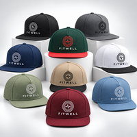 Casquette à visière plate personnalisée avec logo brodé et panneaux latéraux perforés, OEM ODM, pour streetwear et marques de créateurs