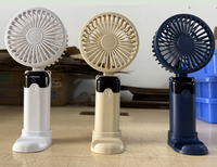 Ventilateur portable multifonctionnel avec support de téléphone, cadeau promotionnel pour entreprise, 1200 mAh, 6 vitesses, moteur sans balais 10000 tr/min