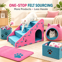 Escaliers pour animaux de compagnie en feutre 2-en-1 personnalisés avec tunnel pour chat, marches intérieures pour chats et petits chiens, vente en gros OEM ODM