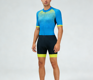 Combinaison de cyclisme personnalisée avec impression par sublimation de haute qualité pour femmes et hommes, rembourrée et aérodynamique, pour la course sur route, le triathlon et les événements cyclistes - Product Image 2
