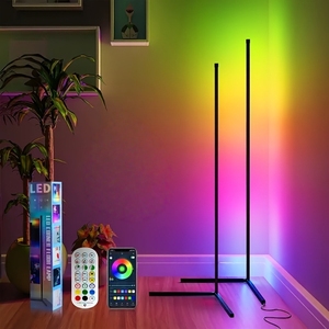 Lámpara de Esquina Inteligente RGB con Luz Ambiental para Sala de Estar, Lámpara de Pie con Trípode, Decoración Nórdica para el Hogar, Iluminación Interior - Product Image 3