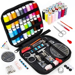 Hot Sale Mini <b>Sewing</b> <b>Kit</b> Square Black Travel Bag Portable with Custom Logo Hand Knitting <b>Sewing</b> Made Cotton Stainless Steel - Product Image 6