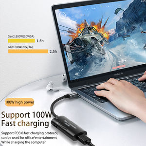 แหล่งจ่ายไฟแล็ปท็อปเพื่อ USB C PD100W ชาร์จอะแดปเตอร์แปลง3-In-1แล็ปท็อปชาร์จฮับสแควร์ปากถึง TYPE-C - Product Image 3