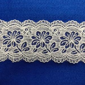 פוליאסטר לבן באיכות גבוהה 7 ס""מ סיבי חלב נטו גבול תחרה לקצץ למכירות - Product Image 4