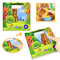 Livre d'activités personnalisé à pousser et à tirer avec éléments mobiles coulissants, éducatif pour enfants, impression de livres