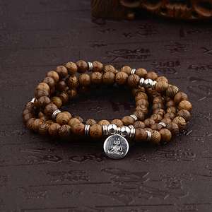 HOVANCI 2020 nuevo Yoga Rosario multicapa 108, cuentas de madera, <span class=keywords><strong>pulsera</strong></span> de loto Budista Tibetano Mala Buda <span class=keywords><strong>pulsera</strong></span> del encanto para las mujeres de los hombres - Product Image 3