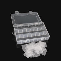 10/15/24/36 compartiments boîte de rangement en plastique Transparent bijoux organisateur réglable boîte de rangement boîte d'affichage en plastique