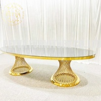 Miroir Verre Articles De Fête Table De Mariage et Chaise Tables De Mariée Tissé Sac Table À Manger Salle À Manger Meubles Moderne 2pcs PETVA
