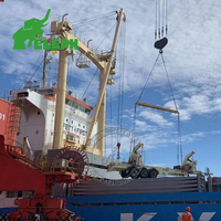 Remorque porte-conteneurs à chargement latéral 3 essieux avec grue intégrée pour conteneurs 20ft et 40ft