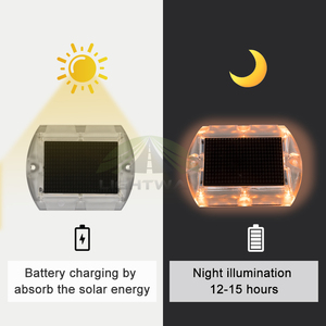 Prodotti di avvertimento di traffico all'aperto del perno della strada principale doppio lato della luce di avvertimento della strada solare del motociclo di alta luminosità - Product Image 6