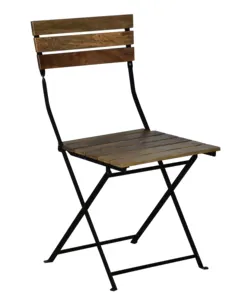 Chaises modernes de style industriel pour la salle à manger de qualité Chaises pliantes en bois et en fer Gain de place pour le restaurant et la maison