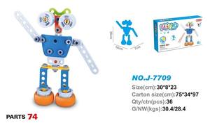 Jouets robots éducatifs STEAM créatifs à assembler avec des vis et des écrous, entraînement à la motricité fine pour les enfants, blocs de construction DIY - Product Image 2