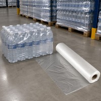 Sacs et cartons d'emballage pour boissons en PE de haute qualité, film transparent souple à faible MOQ, impression de logo, 90 µm, résistant à l'humidité, thermorétractable