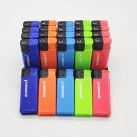 Briquet court de bonne qualité Briquet jet coupe-vent de luxe bleu butane flamme