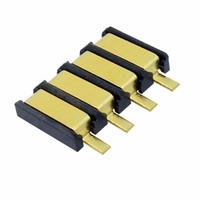 Connecteur de batterie femelle XIANKUN 2-6P à contacts dorés, espacement 2,5 mm, hauteur 1,6 mm, support de batterie en alliage d'aluminium plaqué or pour positionnement