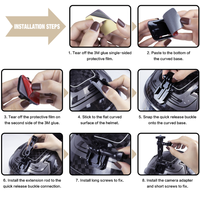 Kit de fixation universel 13-en-1 pour caméra d'action (GoPro, DJI, Insta360) : support de poitrine, support de casque, perche d'extension pour ski, snowboard, vlog, POV