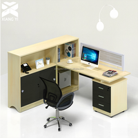 Poste de travail modulaire moderne et durable avec rangement, taille personnalisable pour centre d'appels