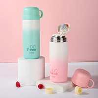 Thermos en acier inoxydable 316, tasse mignonne, compacte, portable, bouteille d'eau élégante et à boire directement pour les étudiantes