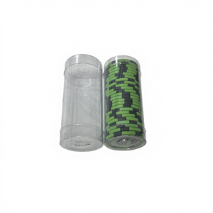 <span class=keywords><strong>Tube</strong></span> à chips circulaire transparent et écologique QINLONG pour étui à 25 chips (usage universel style européen et américain) - Product Image 4