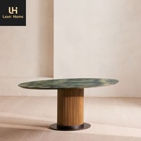 Table à manger de luxe en marbre pour 8 personnes, idéale pour les projets de villas – Fabrication directe usine