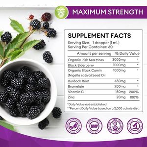 Suplemen vitamin tetes lumut laut cair organik mendukung kesehatan tulang keseluruhan dan relaksasi untuk dewasa - Product Image 2