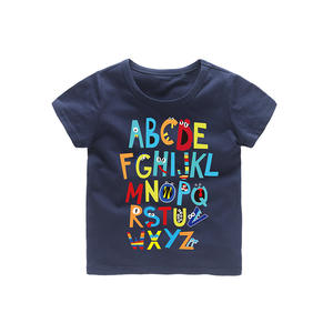 Summer New 2-7 Years Old Boys and Girls Comfortable Cotton Letter Printing Short-sleeved T-shirt Wholesale - Product Image 4