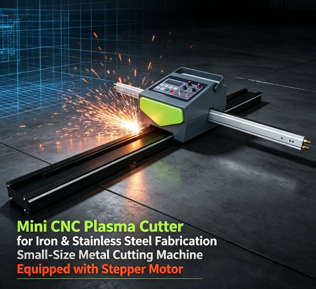 Mini CNC Plasma Cutter Equipped with Stepper Motor, Small-Size Cutting Machine for Iron & Stainless Steel Fabrication