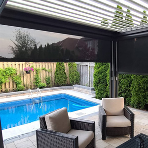 Stores roulants électriques rétractable, stores roulants de fenêtre pour pergola d'<span class=keywords><strong>extérieur</strong></span>, de haute qualité, 2 pièces - Product Image 5