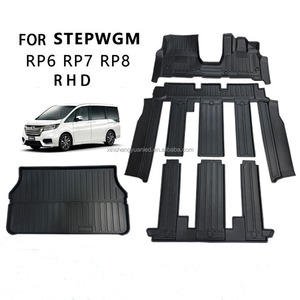 Tapis de sol en <span class=keywords><strong>caoutchouc</strong></span> pour <span class=keywords><strong>coffre</strong></span> de <span class=keywords><strong>voiture</strong></span> à conduite à droite, <span class=keywords><strong>protection</strong></span> du dossier des sièges, tapis de sol 3D en TPE pour Honda Stepwgn Stepwagon, tapis toutes saisons - Product Image 1