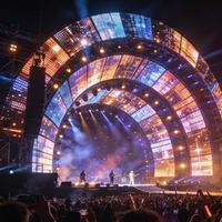 Mur vidéo LED flexible et incurvé pour la location, idéal pour les scènes de concert et les galas du Festival du Printemps