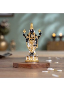 <b>Gold</b> and Silver Plated Tirupati Balaji Venkateswara Idol Hindu Religious <b>Statue</b> Home Temple Decor Gift - Product Image 5