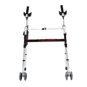 Andador plegable portátil de un solo botón y Andador de aleación de aluminio para discapacitados ayuda para caminar con <span class=keywords><strong>plataforma</strong></span> de antebrazo para discapacitados - Product Image 3