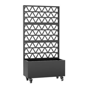 Jardinière en métal noir personnalisable <span class=keywords><strong>avec</strong></span> <span class=keywords><strong>treillis</strong></span>, bac à jardin surélevé, écran d'intimité pour plantes grimpantes, légumes, vignes - Product Image 6