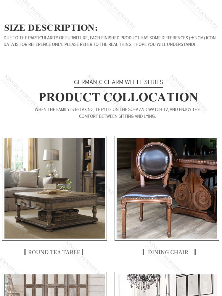 american style country coffee table wooden desktop solid wood oak long square dining table