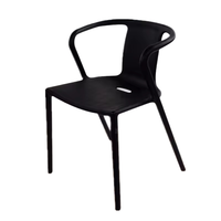 Fauteuil contemporain moderne en PP, chaise de salle à manger empilable en plastique courbé, durable, pour la maison, le bureau et la cuisine