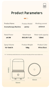 2025 Thiết Kế Mới Tinh Dầu Khuếch Tán Siêu Âm Độ Ẩm Không Khí Nến Khuếch Tán Hương Thơm Cho Phòng Khách Sạn - Product Image 5