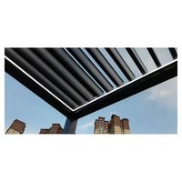 Pergola motorisée en aluminium à lames orientables - Écologique, durable, pour l'extérieur, la cour, le balcon, les décorations de jardin, gazebo