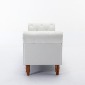 Banco de almacenamiento <span class=keywords><strong>con</strong></span> mechones y brazos enrollados para <span class=keywords><strong>dormitorio</strong></span> o entrada tapizado en tela - Product Image 4