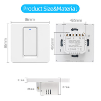 Interrupteur intelligent Tuya Zigbee haute puissance pour chauffe-eau/CA, 20A, télécommande, interrupteurs à clé, normes EU/UK