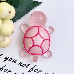 50Mm lumineux Mini tortue mignon gelée couleur Fluorescent bijoux accessoires acrylique charme - Product Image 4