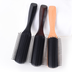 Coussin d'air détachable 9 rangées amovible droite large dent douche cheveux bouclés peigne <span class=keywords><strong>Denman</strong></span> <span class=keywords><strong>brosse</strong></span> - Product Image 2