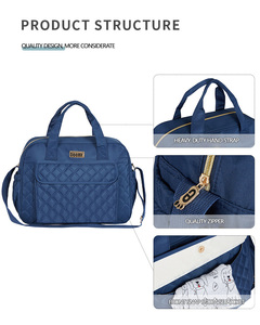 Sac à langer multifonctionnel pour maman, sac de voyage, sac à main tendance, imperméable, grande capacité, sac à langer pour bébé 4 pièces - Product Image 5