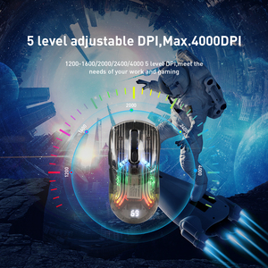 2.4G <strong>Wireless</strong> <strong>Mouse</strong> Bluetooth Wired RGB Charging <strong>Dock</strong> <strong>Wireless</strong> <strong>Mouse</strong> 4000DPI DPI Computer Custom Transparent <strong>Mouse</strong> Ergonomic - Product Image 4