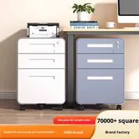 Nouvelle armoire de rangement mobile en acier ignifuge avec porte et serrure pour bureau moderne, à poser sous le bureau, avec tiroir